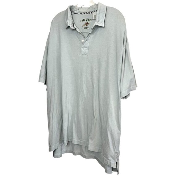 Orvis 1856 2XL XXL Light Green Mens 100% Cotton Polo Shirt Outdoor Fishing Sport - Picture 1 of 15